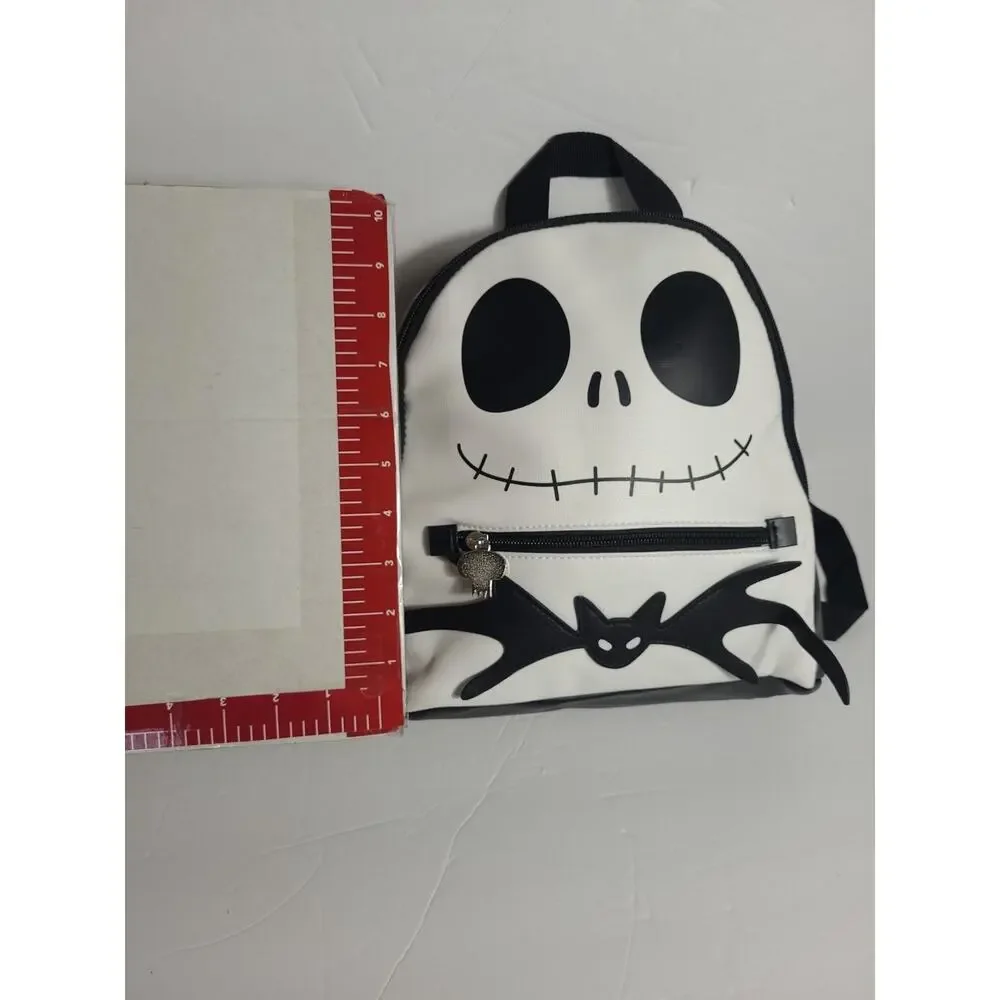 Disney Jack Skellington Mini Backpack Nightmare Before Christmas Black White Bat